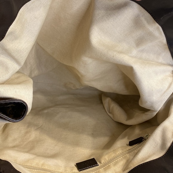 Gucci Sukey Shoulder Large Tote Bag GG Canvas Leather Dark Brown - Picture 16 of 17